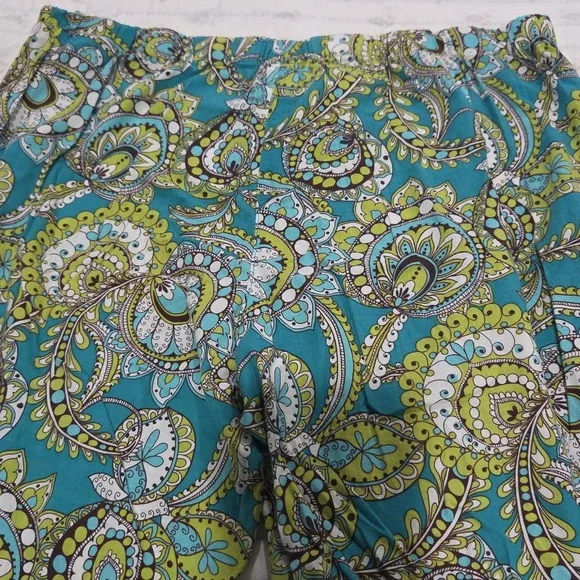 🦚Vera Bradley Adorable Cotton Pajama Pants In Very Good Condition. Size L💚💙 - Picture 11 of 12